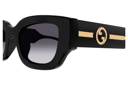 Okulary przeciwsłoneczne Gucci GG1558SK 001 Kwadratowe Czarne