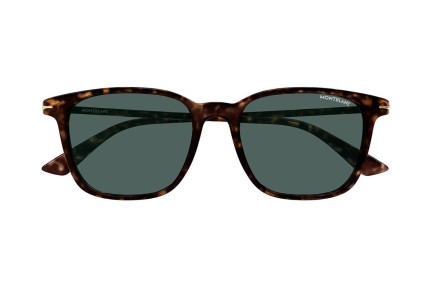 Okulary przeciwsłoneczne Mont Blanc MB0338S 002 Prostokątne Havana