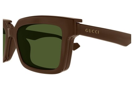 Okulary przeciwsłoneczne Gucci GG1543S 002 Prostokątne Brązowe