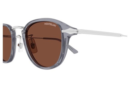 Okulary przeciwsłoneczne Mont Blanc MB0336S 004 Okrągłe Szare