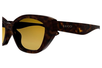 Okulary przeciwsłoneczne Gucci GG1638S 002 Kocie oczy Havana