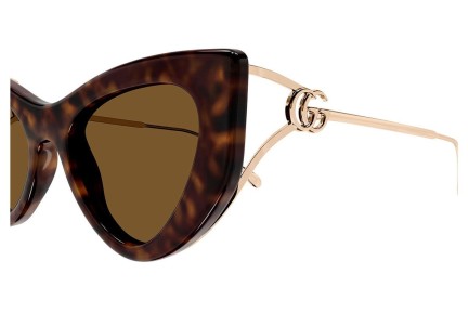 Okulary przeciwsłoneczne Gucci GG1565S 002 Kocie oczy Havana