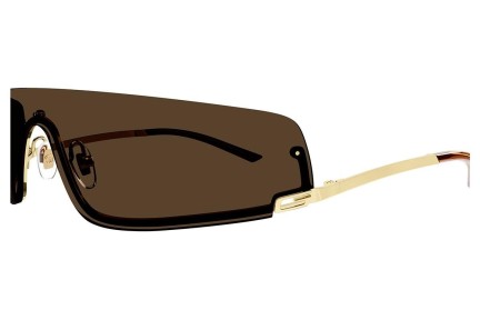 Okulary przeciwsłoneczne Gucci GG1561S 002 Pojedyncze | Shield Złote