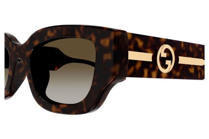 Okulary przeciwsłoneczne Gucci GG1558SK 002 Kwadratowe Havana