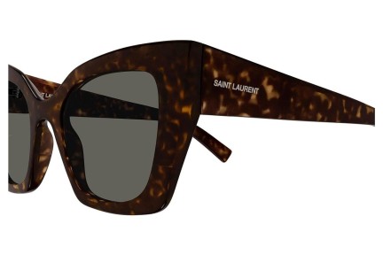 Okulary przeciwsłoneczne Saint Laurent SL552 008 Kocie oczy Havana