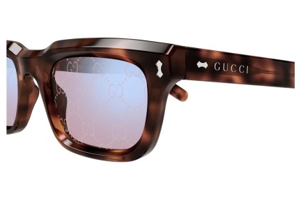 Okulary przeciwsłoneczne Gucci GG1524S 005 Kwadratowe Havana