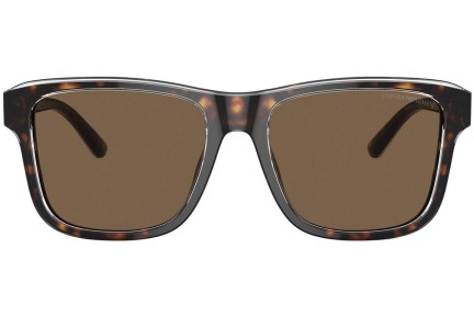 Okulary przeciwsłoneczne Emporio Armani EA4208 605273 Prostokątne Havana