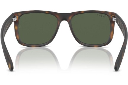 Okulary przeciwsłoneczne Ray-Ban Justin RB4165 865/9A Polarized Kwadratowe Havana