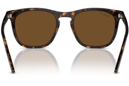 Okulary przeciwsłoneczne Ray-Ban RB2210 902/57 Polarized Kwadratowe Havana