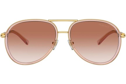 Okulary przeciwsłoneczne Versace VE2260 100213 Pilotki (Aviator) Brązowe