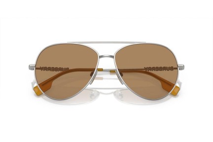 Okulary przeciwsłoneczne Burberry BE3147 1344M4 Pilotki (Aviator) Srebrne