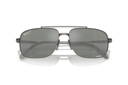 Okulary przeciwsłoneczne Ray-Ban Michael Titanium RB8096 165/GK Polarized Prostokątne Szare