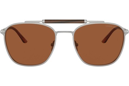 Okulary przeciwsłoneczne Giorgio Armani AR6149 304573 Pilotki (Aviator) Srebrne