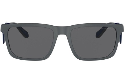 Okulary przeciwsłoneczne Emporio Armani EA4219 610387 Polarized Kwadratowe Szare