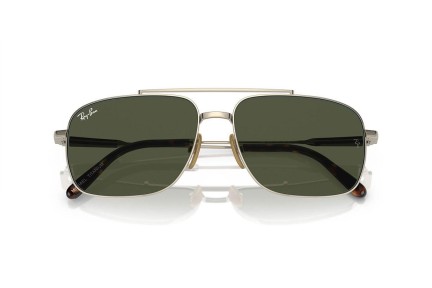 Okulary przeciwsłoneczne Ray-Ban Michael Titanium RB8096 926531 Prostokątne Brązowe