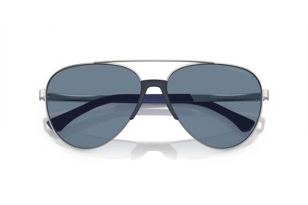 Okulary przeciwsłoneczne Emporio Armani EA2059 30452V Polarized Pilotki (Aviator) Srebrne