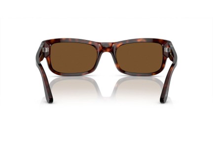 Okulary przeciwsłoneczne Persol PO3326S 24/57 Polarized Prostokątne Havana