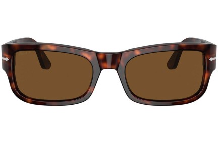 Okulary przeciwsłoneczne Persol PO3326S 24/57 Polarized Prostokątne Havana