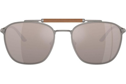 Okulary przeciwsłoneczne Giorgio Armani AR6149 3003AB Pilotki (Aviator) Szare