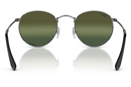 Okulary przeciwsłoneczne Ray-Ban Round Metal RB3447 004/G4 Polarized Okrągłe Szare