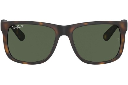 Okulary przeciwsłoneczne Ray-Ban Justin RB4165 865/9A Polarized Kwadratowe Havana