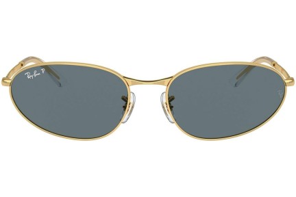 Okulary przeciwsłoneczne Ray-Ban RB3734 001/3R Polarized Owalne Złote