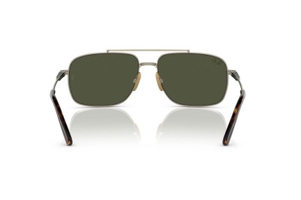 Okulary przeciwsłoneczne Ray-Ban Michael Titanium RB8096 926531 Prostokątne Brązowe