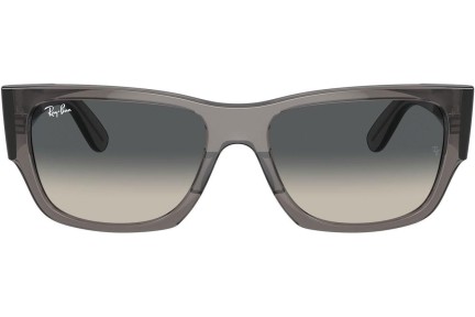 Okulary przeciwsłoneczne Ray-Ban Carlos RB0947S 667571 Prostokątne Szare