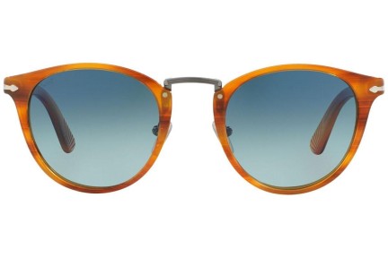 Okulary przeciwsłoneczne Persol Typewriter Edition PO3108S 960/S3 Polarized Okrągłe Brązowe