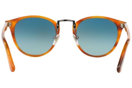 Okulary przeciwsłoneczne Persol Typewriter Edition PO3108S 960/S3 Polarized Okrągłe Brązowe