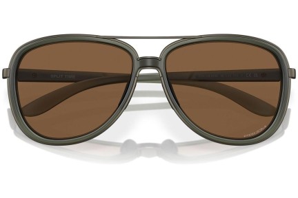 Okulary przeciwsłoneczne Oakley Split Time OO4129 412925 Pilotki (Aviator) Zielone