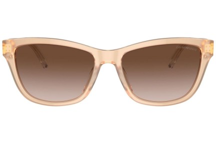 Okulary przeciwsłoneczne Emporio Armani EA4227U 609813 Kocie oczy Brązowe