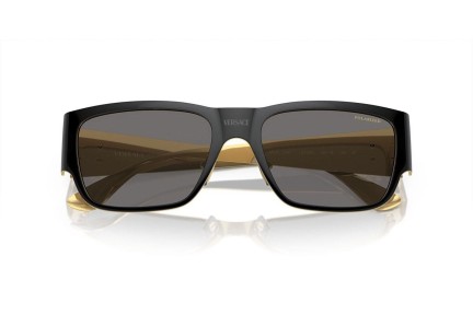 Okulary przeciwsłoneczne Versace VE2262 143381 Polarized Kwadratowe Czarne