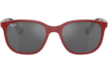 Okulary przeciwsłoneczne Ray-Ban Junior RJ9078S 71506G Kwadratowe Czerwone