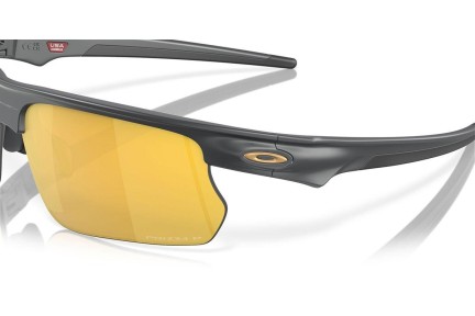 Okulary przeciwsłoneczne Oakley OO9400 940012 Polarized Prostokątne Szare