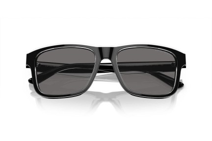 Okulary przeciwsłoneczne Emporio Armani EA4208 605187 Polarized Prostokątne Czarne