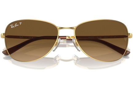 Okulary przeciwsłoneczne Ray-Ban RB3733 001/M2 Polarized Pilotki (Aviator) Złote