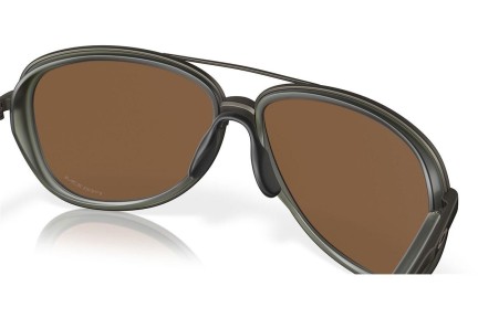 Okulary przeciwsłoneczne Oakley Split Time OO4129 412925 Pilotki (Aviator) Zielone