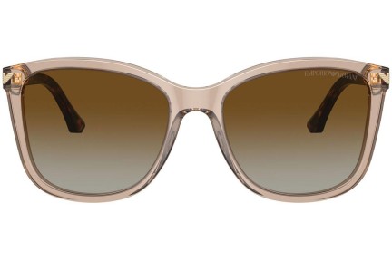 Okulary przeciwsłoneczne Emporio Armani EA4060 5850T5 Polarized Kwadratowe Beżowe