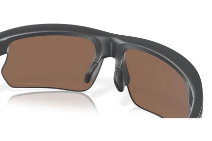 Okulary przeciwsłoneczne Oakley OO9400 940012 Polarized Prostokątne Szare