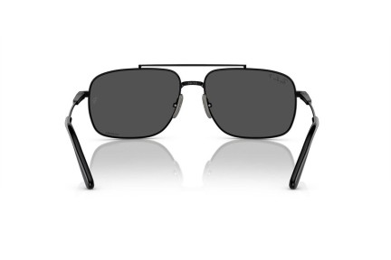 Okulary przeciwsłoneczne Ray-Ban Michael Titanium RB8096 9267K8 Polarized Prostokątne Czarne