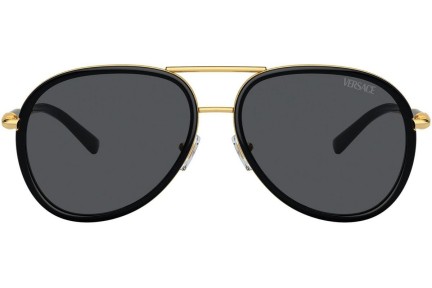 Okulary przeciwsłoneczne Versace VE2260 100287 Pilotki (Aviator) Czarne