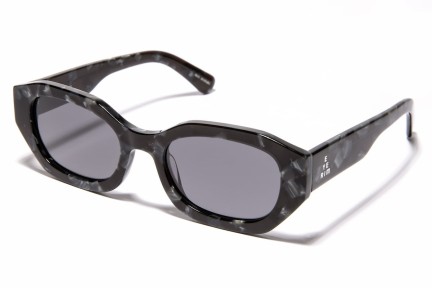 Okulary przeciwsłoneczne Kohe by eyerim Kris Black Havana Polarized Owalne Czarne