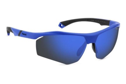 Okulary przeciwsłoneczne Polaroid PLD7055/S FLL/QG Polarized Prostokątne Niebieskie