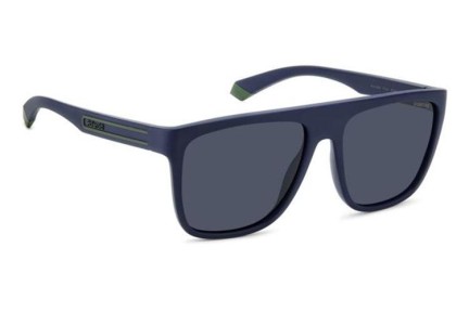 Okulary przeciwsłoneczne Polaroid PLD2162/S FLL/C3 Polarized Flat Top Niebieskie