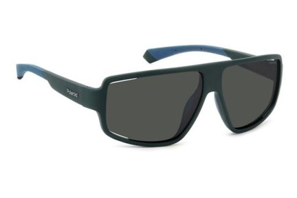 Okulary przeciwsłoneczne Polaroid PLD7054/S DLD/M9 Polarized Prostokątne Zielone