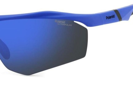 Okulary przeciwsłoneczne Polaroid PLD7055/S FLL/QG Polarized Prostokątne Niebieskie