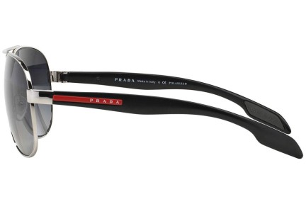 Okulary przeciwsłoneczne Prada Linea Rossa PS53PS 1BC5W1 Polarized Pilotki (Aviator) Srebrne