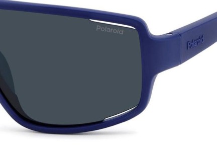 Okulary przeciwsłoneczne Polaroid PLD7054/S FLL/C3 Polarized Prostokątne Niebieskie