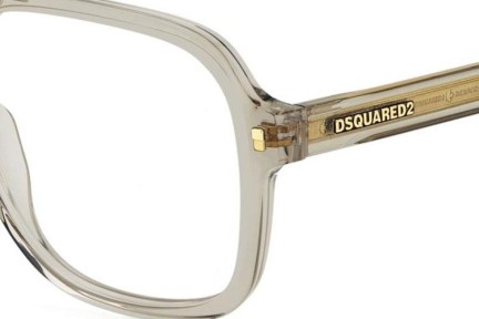 Okulary korekcyjne Dsquared2 D20145 10A Prostokątne Beżowe